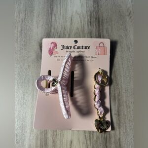Juicy Couture Light Pink and Gold Hair Accessory Set